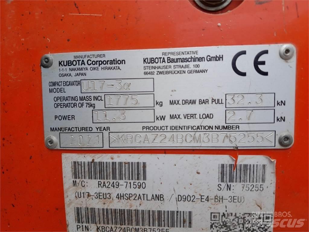 Kubota U17-3 Mini bageri < 7t