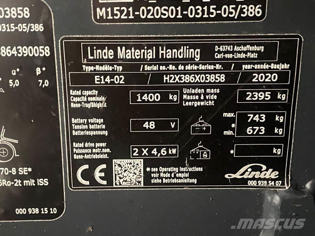 Linde E14-02 Električni viljuškari