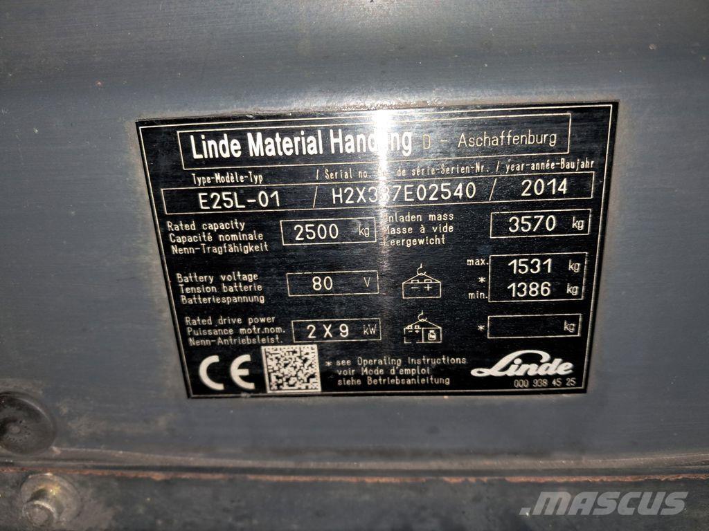 Linde E25L-01 Električni viljuškari