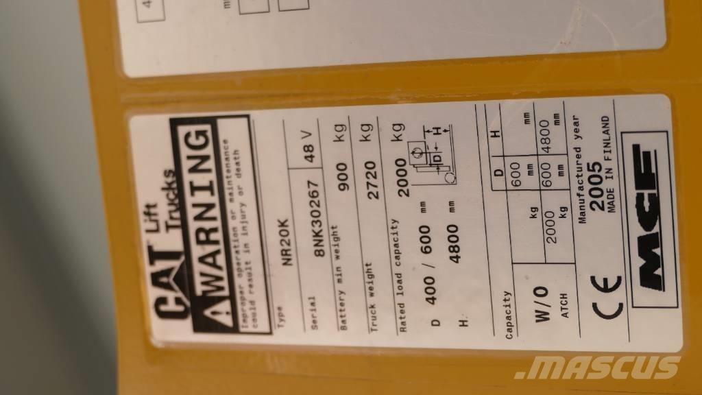 CAT NR 20 Viljuškari sa pomičnim stupom