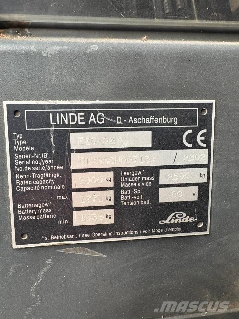 Linde E 20 P-02 Električni viljuškari