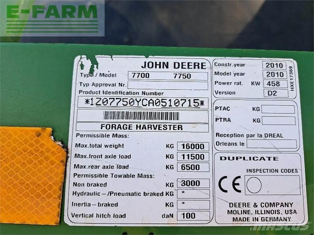 John Deere 7750 Mašine za stočnu hranu sa sopstvenim pogonom