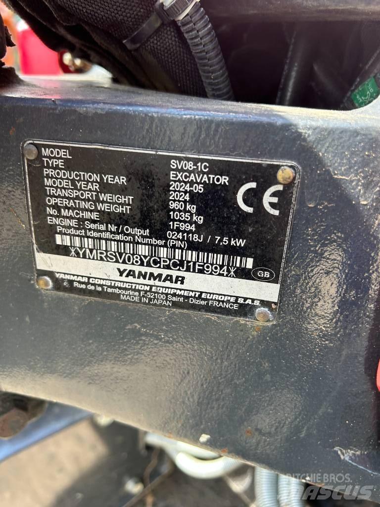 Yanmar SV08-1C Mini bageri < 7t