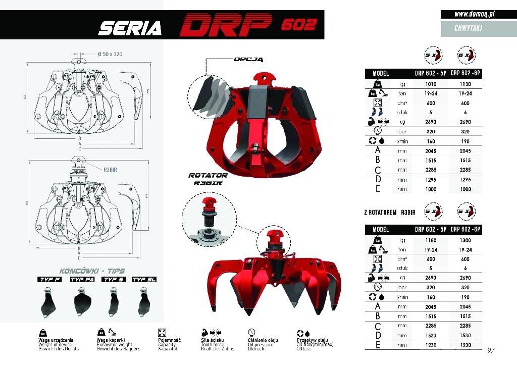 DEMOQ DRP250 4P Grabulje