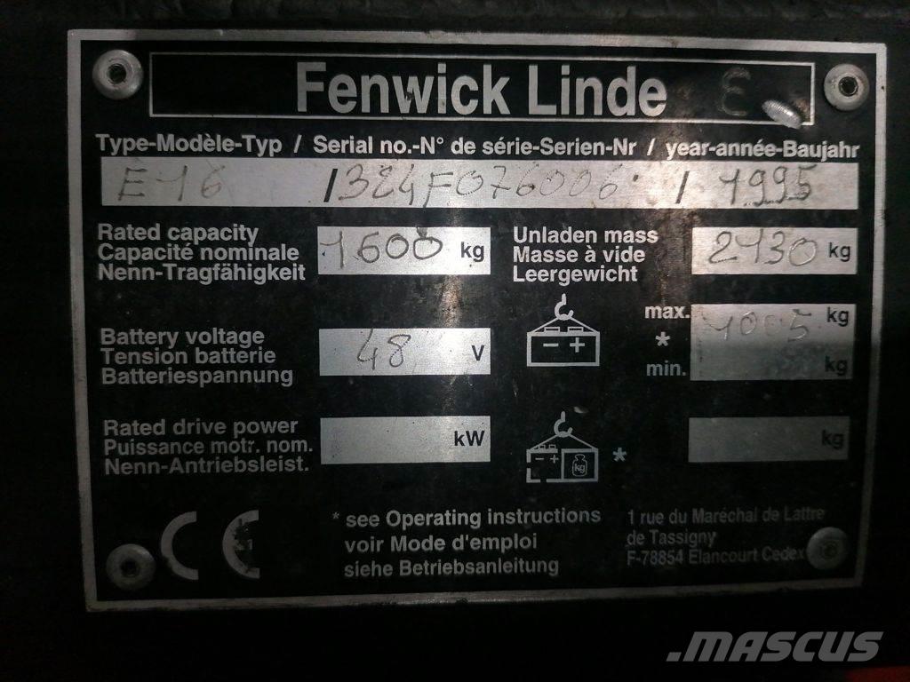 Linde E16 Električni viljuškari