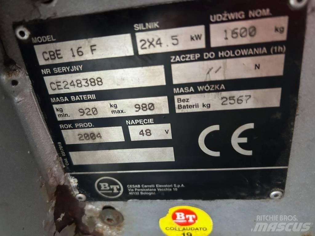 BT CBE 16 F Električni viljuškari