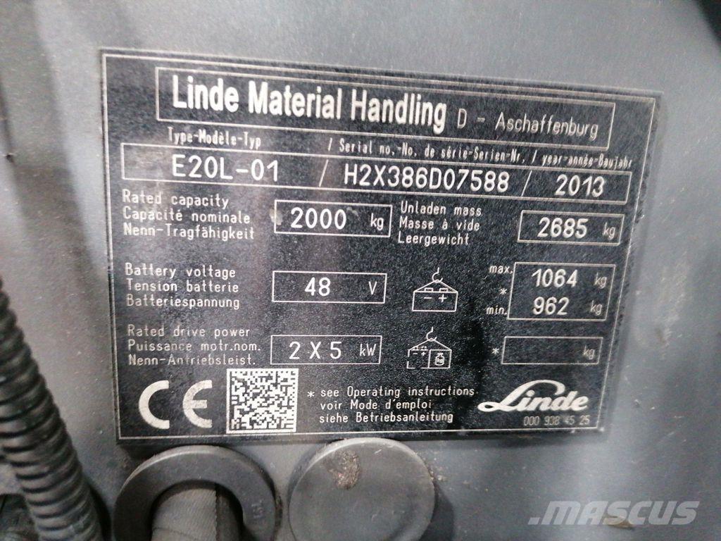 Linde E20L-01 Električni viljuškari