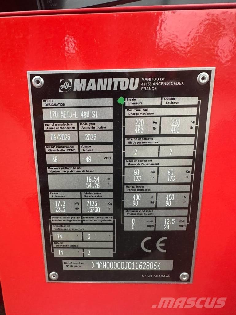 Manitou 170 AETJ Zglobne podizne platforme