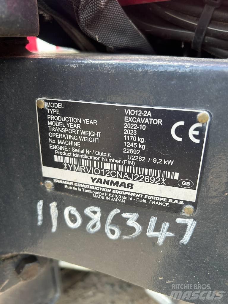 Yanmar VIO12-2A Mini bageri < 7t