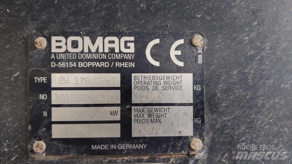 Bomag BW 178 D H-3 Valjci sa duplim bubnjem