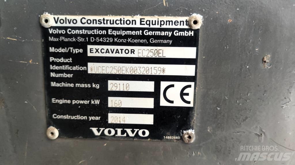 Volvo EC 250 EL Bageri guseničari
