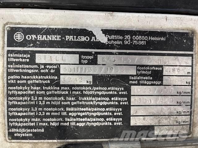 Still EFG1,5 / 6011 Električni viljuškari