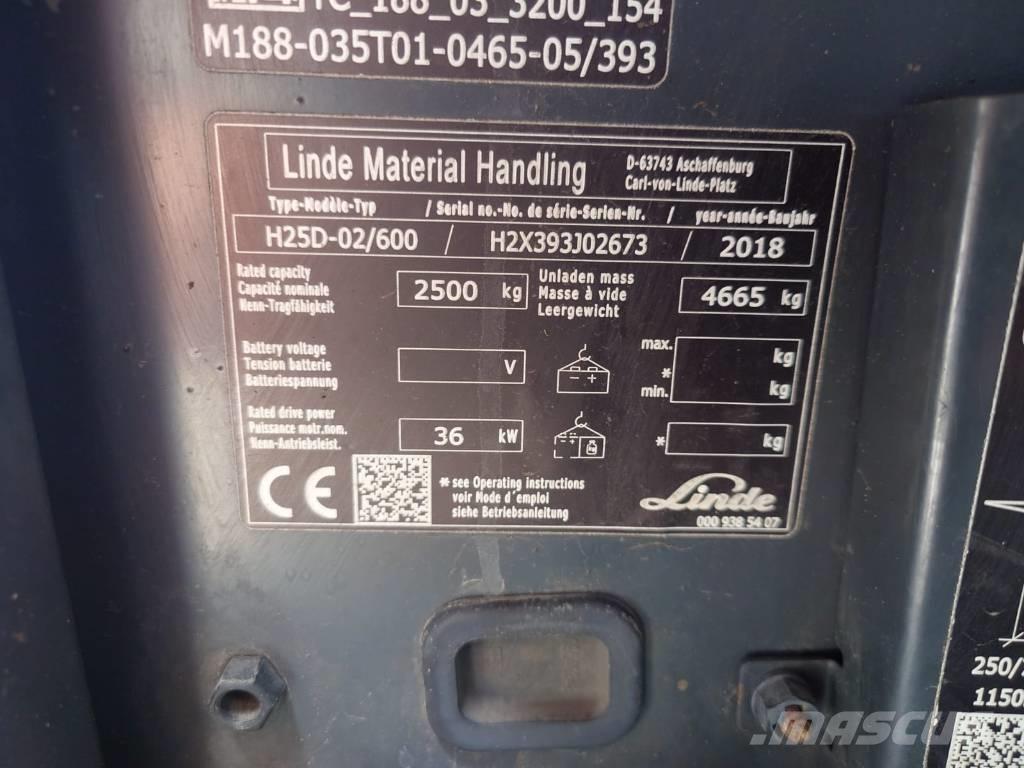 Linde H25/600D/393 Dizelski viljuškari