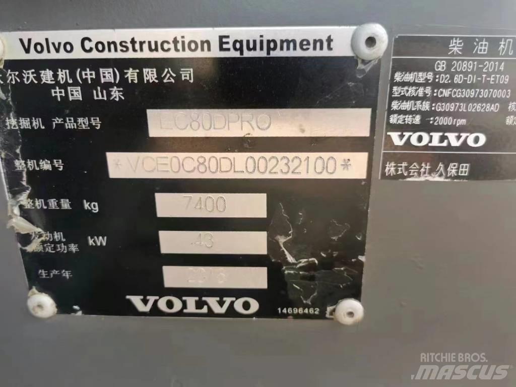 Volvo EC 80D PRO Bageri guseničari