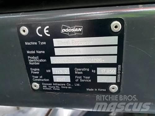 Doosan DX170W-5 Bageri točkaši