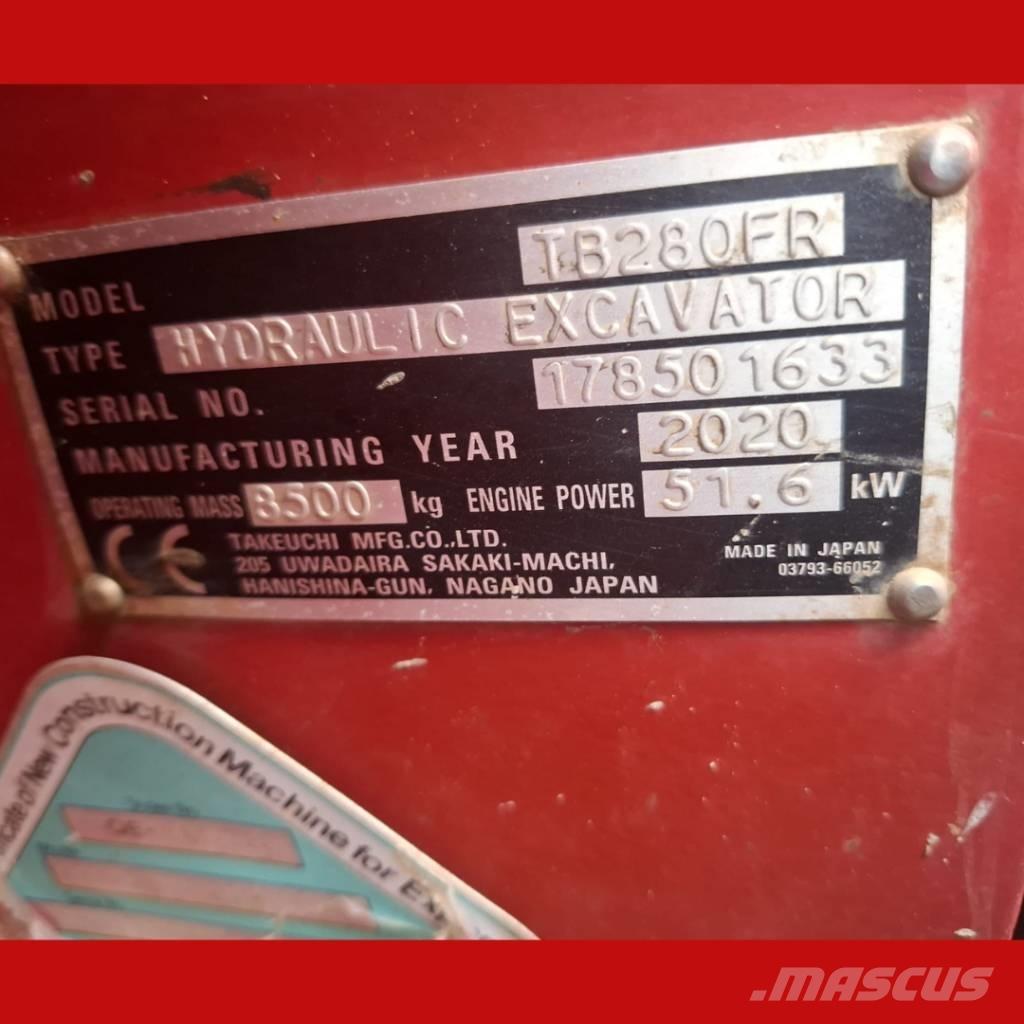 Takeuchi TB 280 FR Midi bageri 7t – 12t