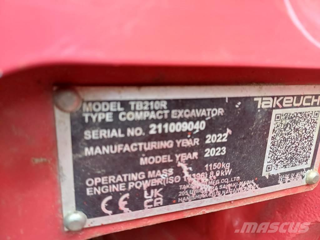 Takeuchi TB 210 R Mini bageri < 7t