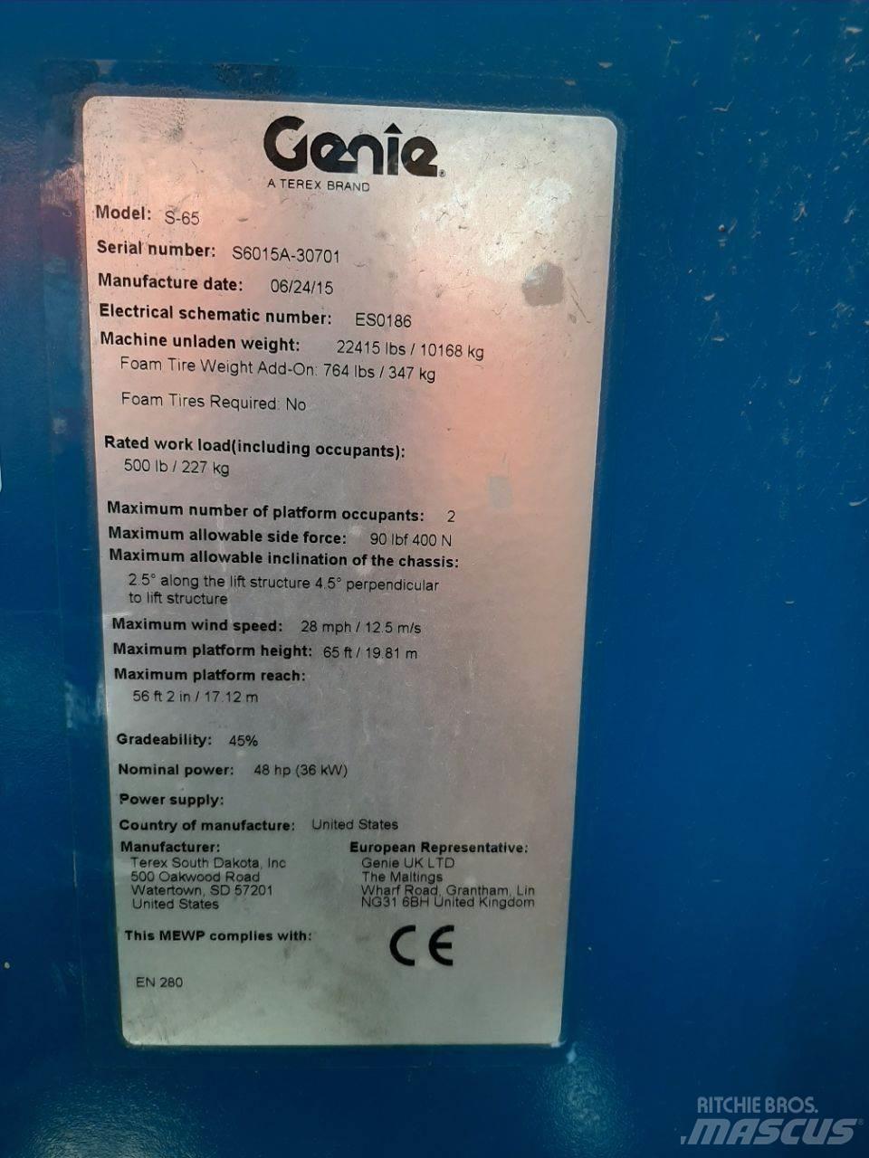 Genie S65 Teleskopske podizne platforme