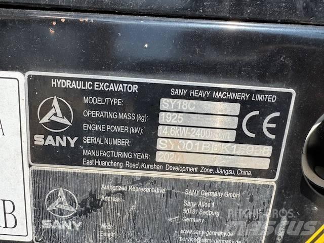 Sany SY 18 C Mini bageri < 7t