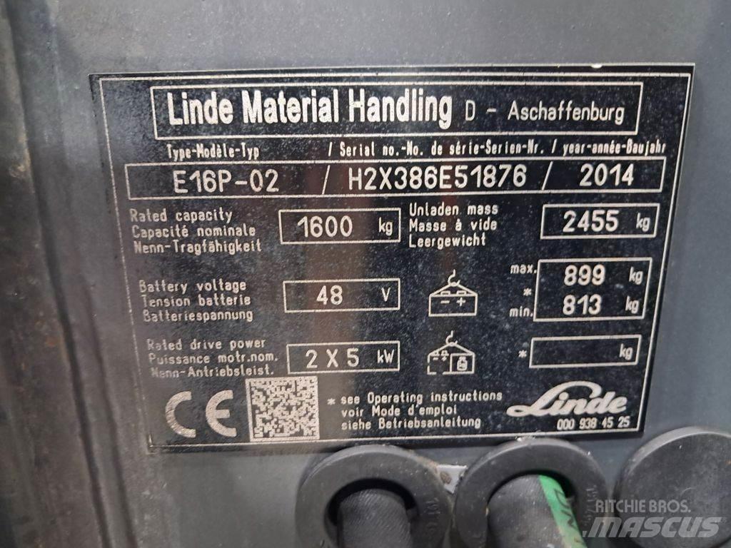 Linde E16P-02 Električni viljuškari