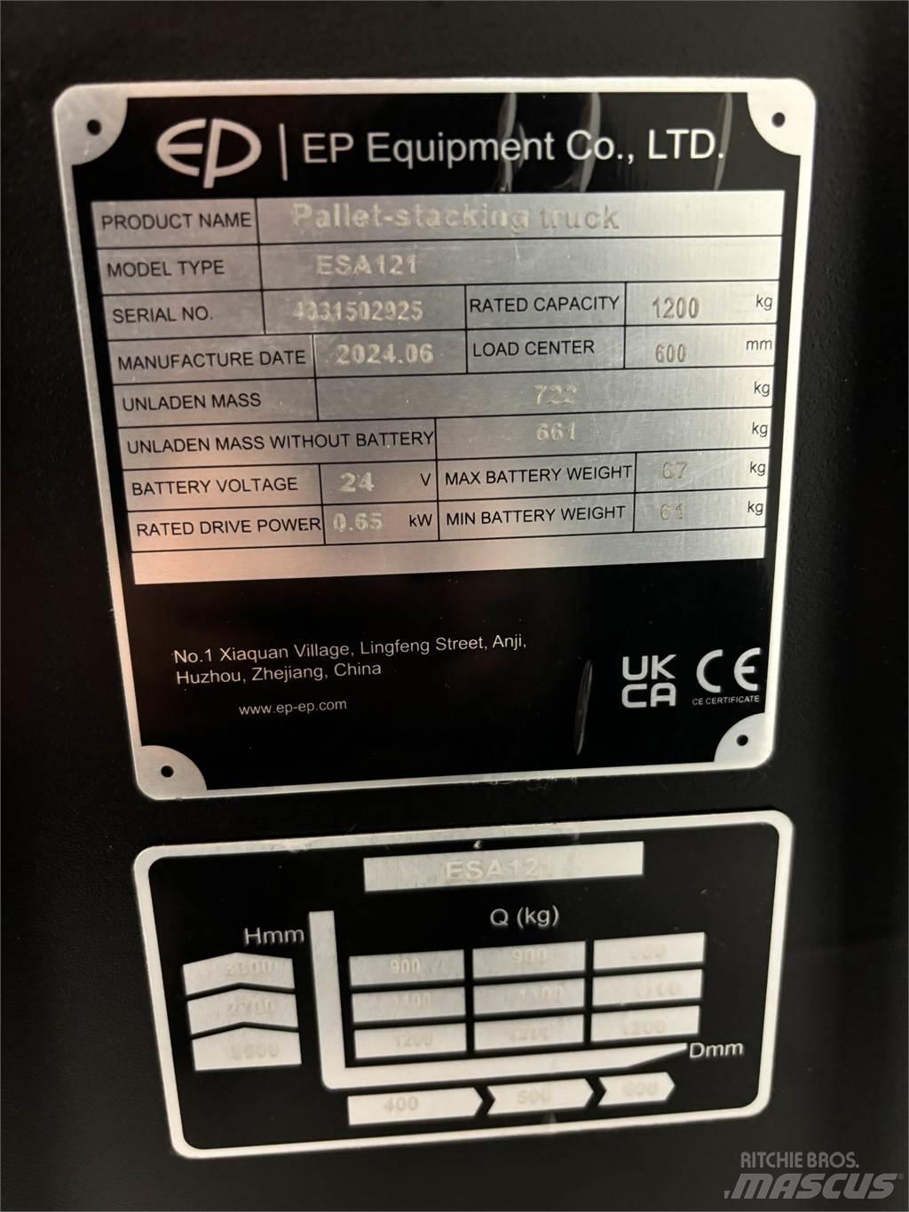 ESA 121 Ručni električni viljuškar