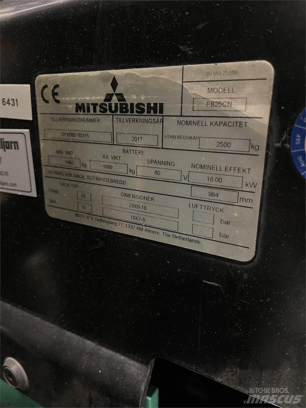 Mitsubishi FB25CN Električni viljuškari