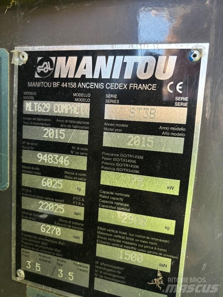 Manitou MLT 629 Teleskopski viljuškari