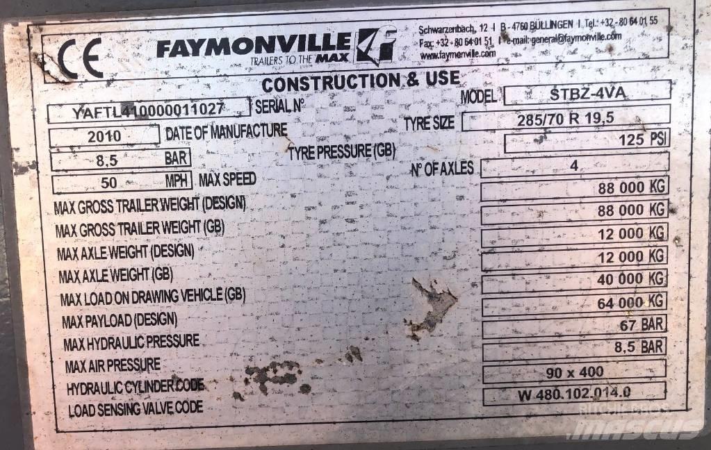 Faymonville STBZ-4VA Niski utovarivači