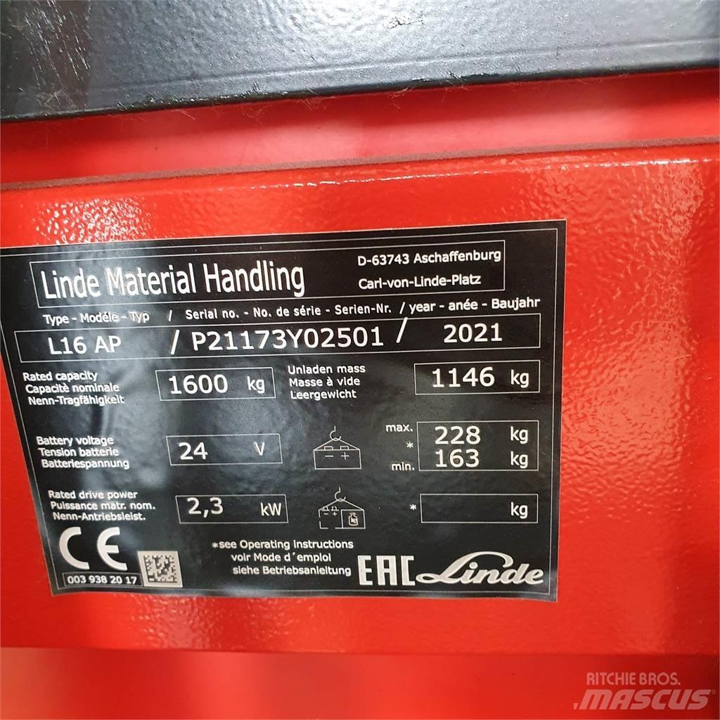 Linde L16APi Ručni električni viljuškar