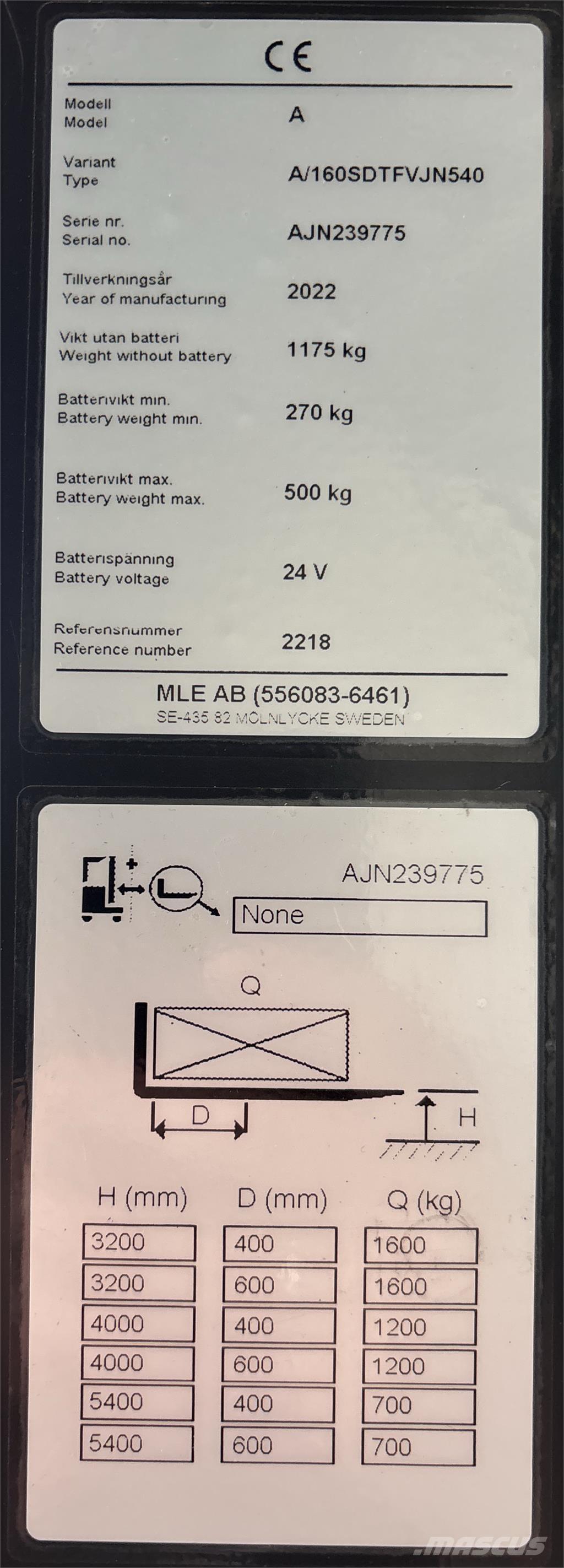 Atlet A160 Samopogonski ručni viljuškari