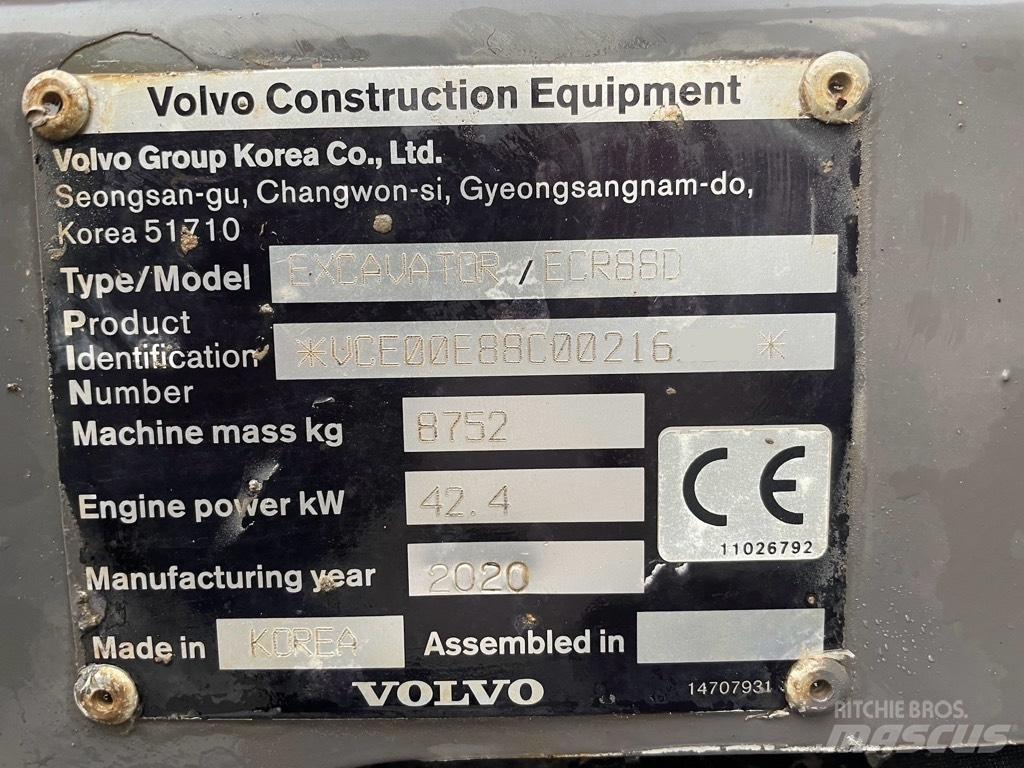 Volvo ECR 88 D PRO Midi bageri 7t – 12t