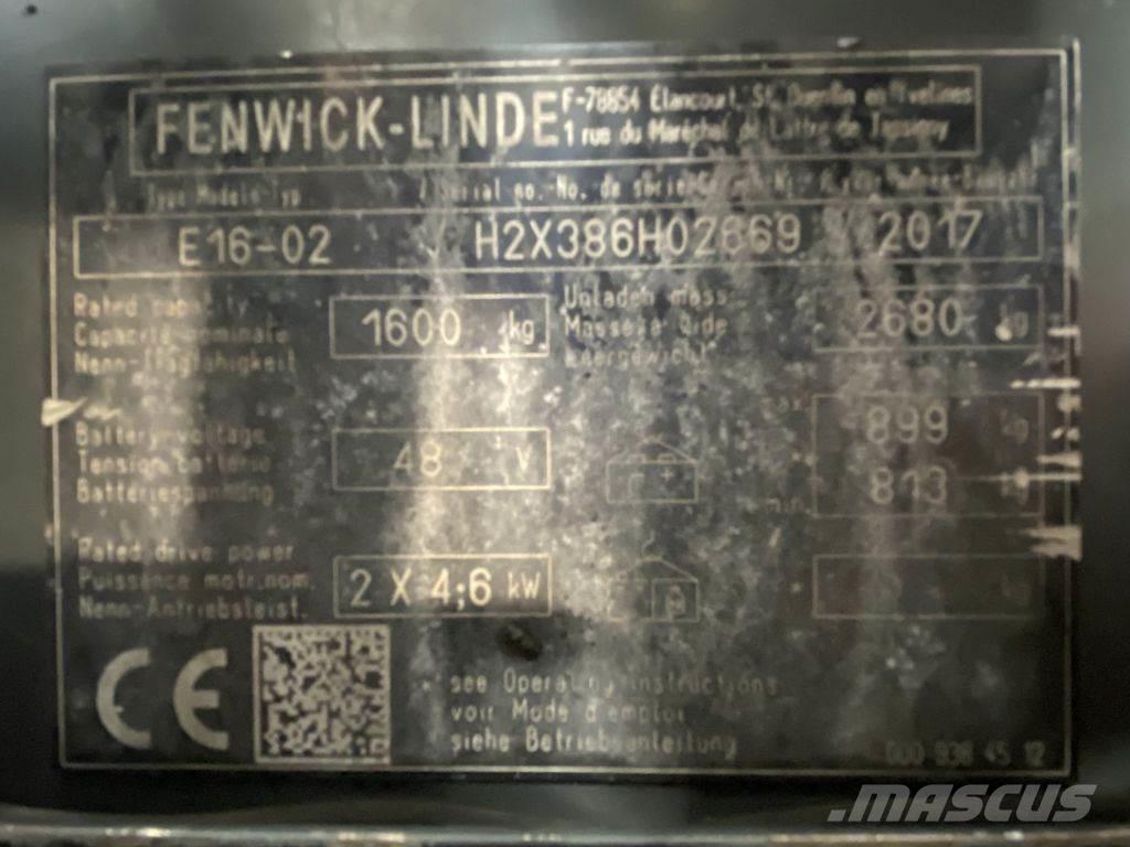 Linde E16 Električni viljuškari