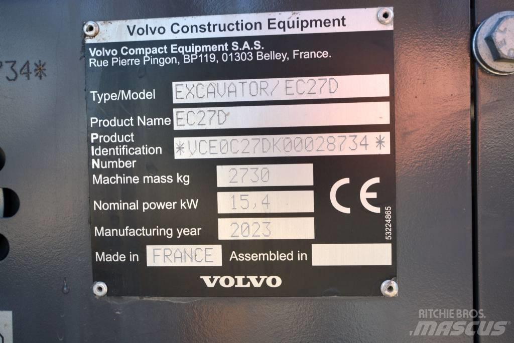 Volvo EC 27 D Mini bageri < 7t