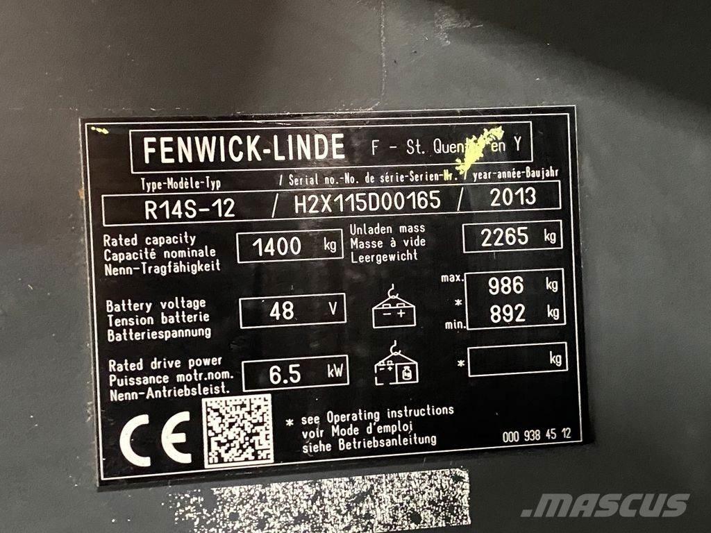 Linde R14S-12 Viljuškari sa pomičnim stupom