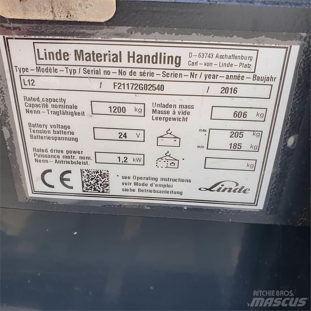 Linde L12 Ručni električni viljuškar