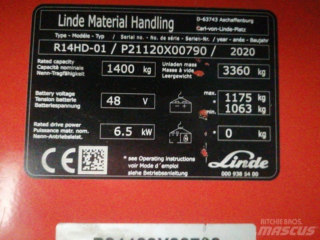 Linde R14HD-01 Viljuškari sa pomičnim stupom