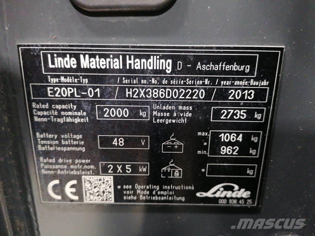 Linde E20PL-01 Električni viljuškari