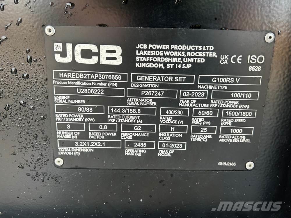 JCB G100RS Dizel generatori