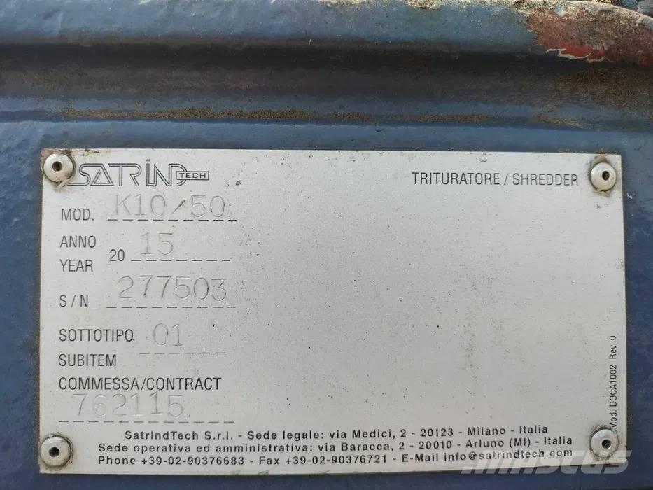 Satrind K10/50 Mašine za uništavanje otpada