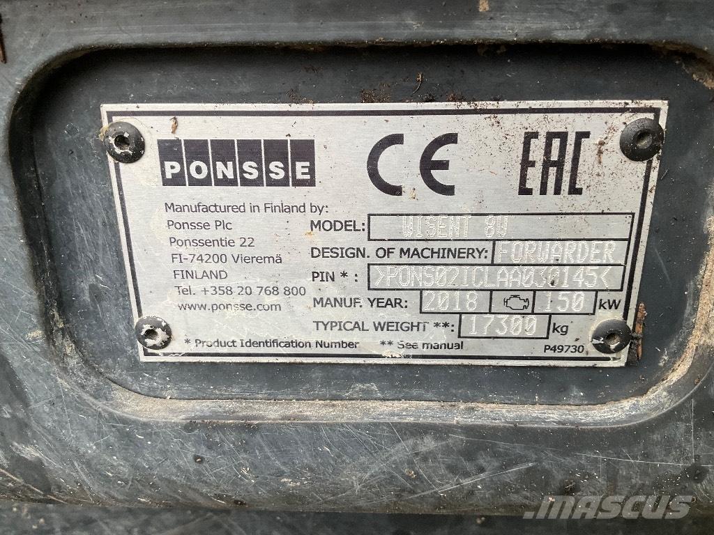 Ponsse WISENT 8W Forvarderi