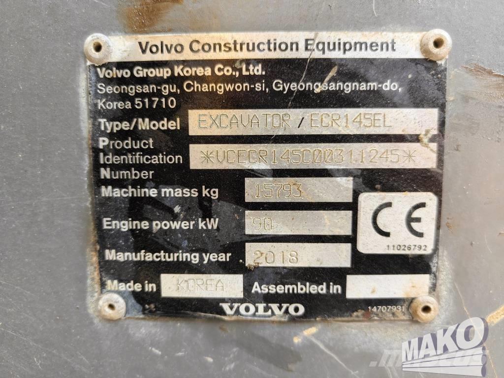 Volvo ECR 145 EL Bageri guseničari