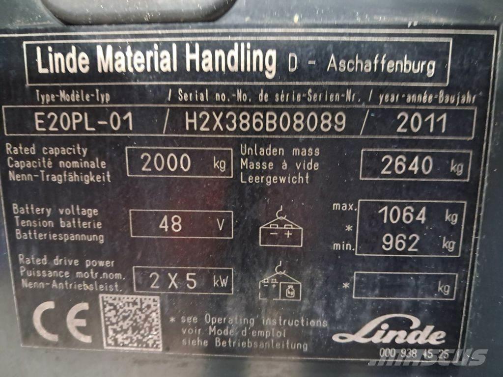 Linde E20PL-01 Električni viljuškari