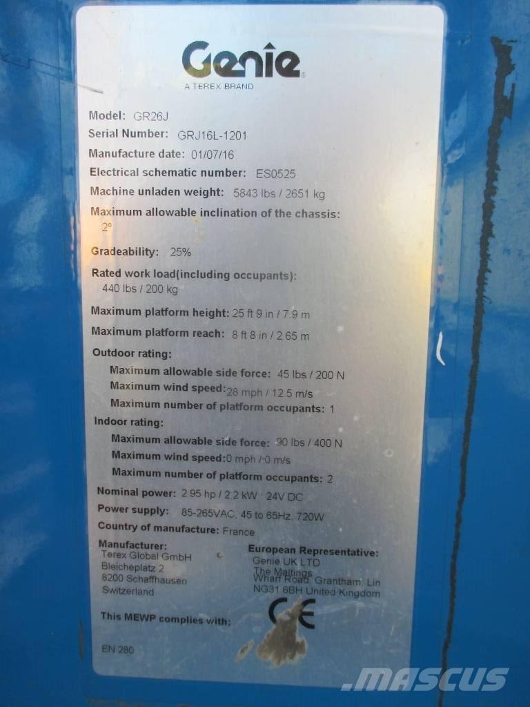 Genie GR 26 J Jarbolne penjajuće platforme