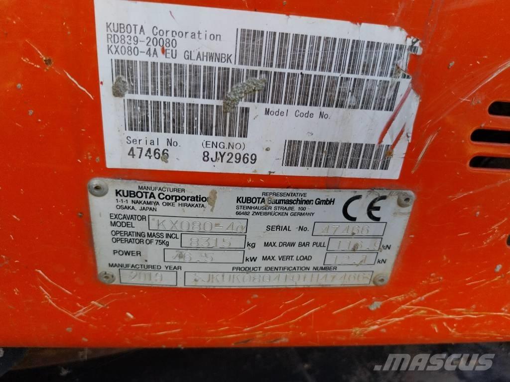 Kubota KX 080-4 Midi bageri 7t – 12t