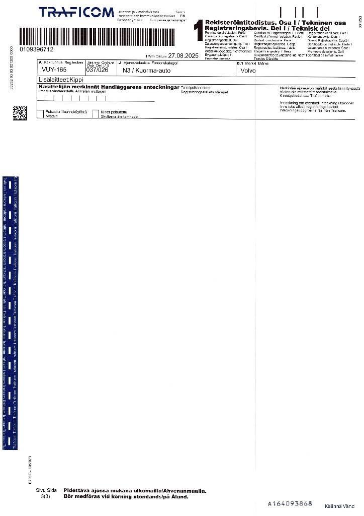 Volvo FH 16 750 Kiperi kamioni