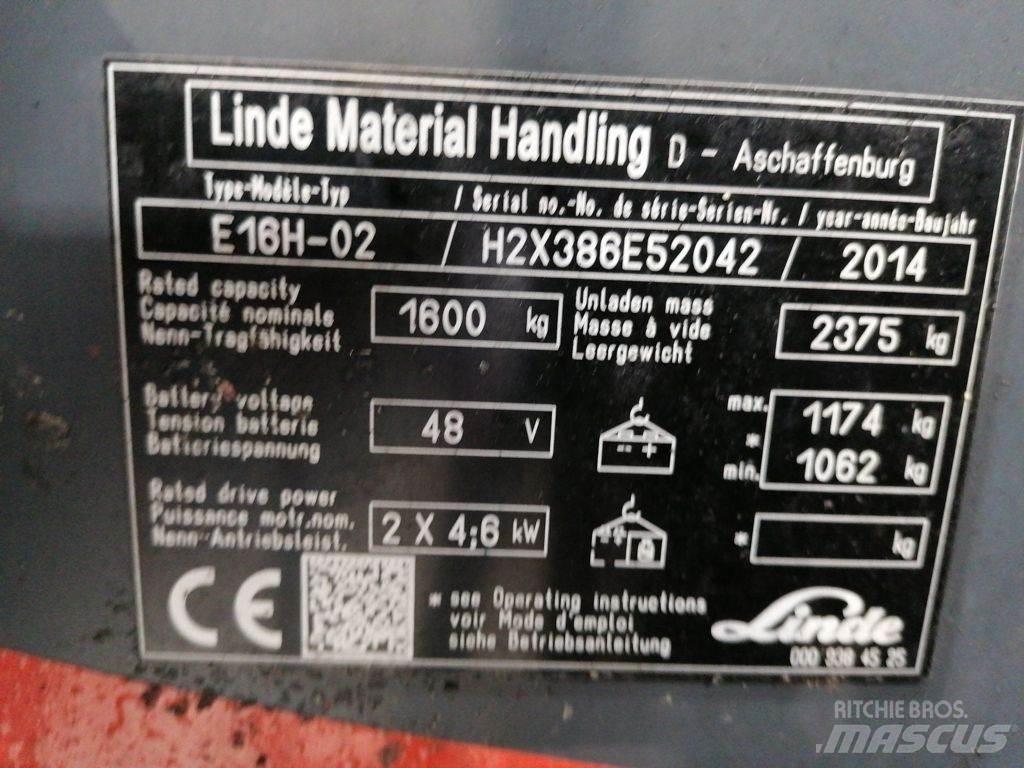 Linde E16H-02 Električni viljuškari