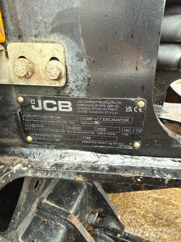 JCB 16 C Mini bageri < 7t