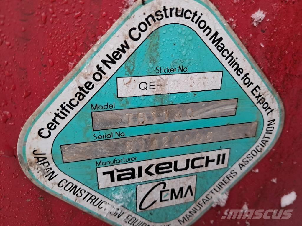 Takeuchi TB 1140 Bageri guseničari
