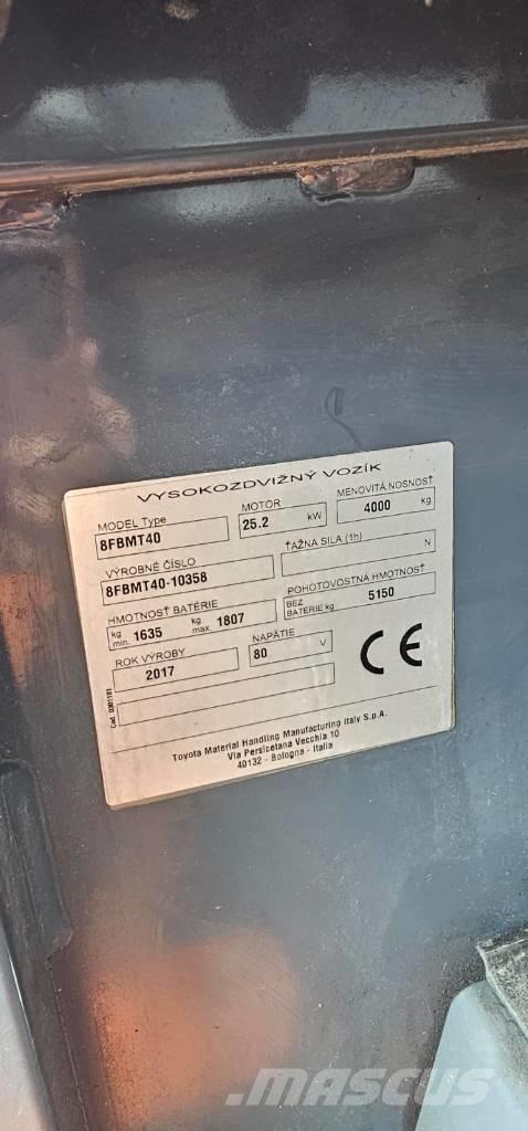 Toyota 8FBMT40 Električni viljuškari