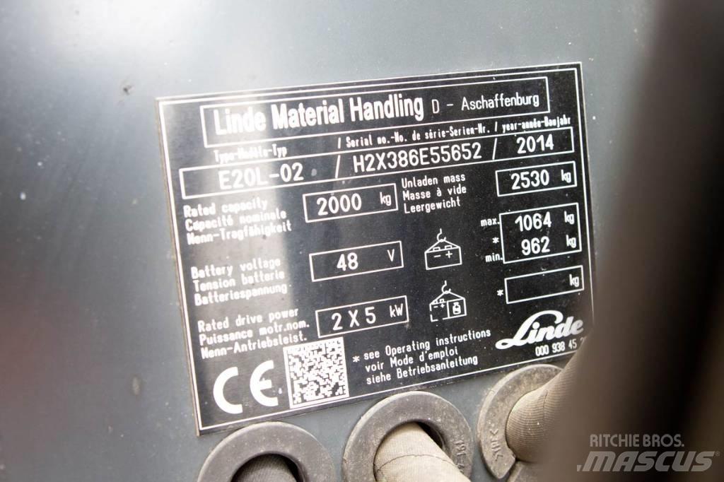 Linde E20L-02 Električni viljuškari